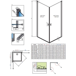 Душевая кабина RADAWAY Nes 8 KDD I (80x80) 10071080-01-01L + 10071080-01-01R