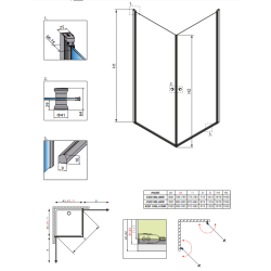 Душевая кабина RADAWAY Eos KDD (90x90) 37203-01-01N