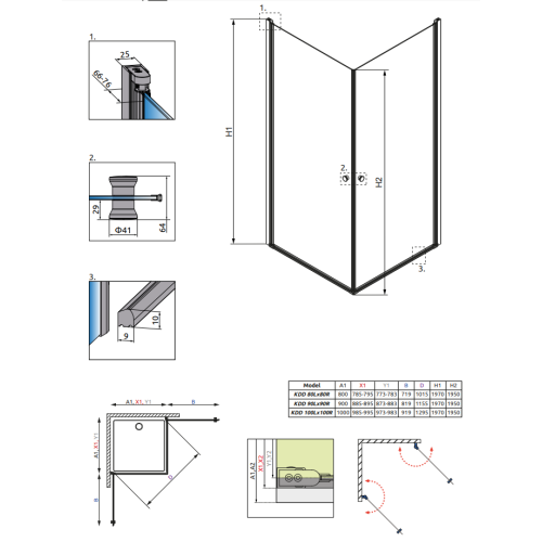 Душевая кабина RADAWAY Eos KDD (80x80) 37213-01-01N