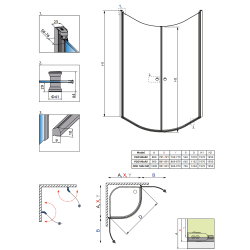 Душевая кабина RADAWAY Eos PDD (100x100) 37623-01-01N