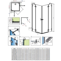 Душевая кабина RADAWAY Essenza Pro KDD (80/80) 10096080-01-01L + 10096080-01-01R