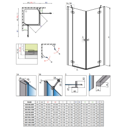 Душова кабіна RADAWAY Essenza New KDD (90/90) 385060-01-01L + 385060-01-01R