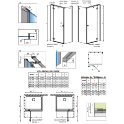 Душова кабіна RADAWAY Essenza New KDJ (110/100) 1385041-01-01L+1384052-01-01