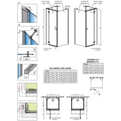 Душевая кабина RADAWAY Essenza New KDJ+S (90/90) 385020-01-01R + 384050-01-01 + 384050-01-01