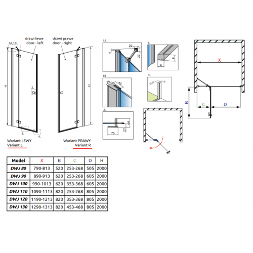 Душові двері RADAWAY Fuenta New DWJ 100, 384014-01-01R