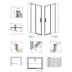 Душові двері RADAWAY Idea Black DWJ 150, 387019-54-01R