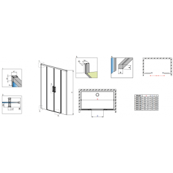 Душові двері RADAWAY Idea DWD 190, 387129-01-01