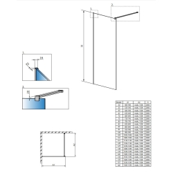 Перегородка для душу RADAWAY Walk-in Modo New II (160) 389164-01-01