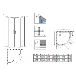 Душова кабіна RADAWAY Alienta Black A 90x90x190 10229090-54-01