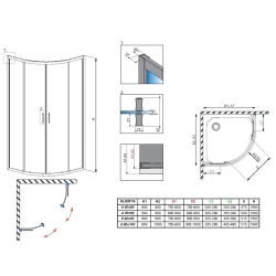 Душевая кабина RADAWAY Alienta A (90x90) 10229090-01-01