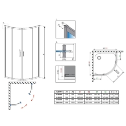 Душевая кабина RADAWAY Alienta A 90x90 c поддоном Lupo и сифоном 690P 10229090-01-01KL