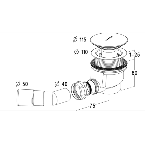 Душова кабіна RADAWAY Alienta A 90x90 з піддоном Lupo та сифоном 690P 10229090-01-01KL