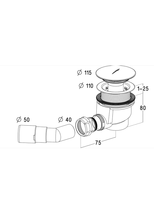 Душевая кабина RADAWAY Alienta D 80x90 c поддоном Lupo и сифоном 690P 10258090-01-01KL