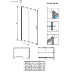 Душові двері RADAWAY Alienta DWJ 120, 10260120-01-01