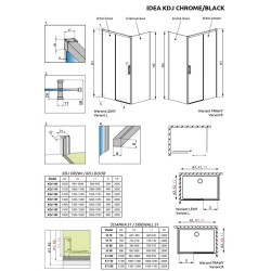 Боковая стенка RADAWAY Idea S1 1000Rx2000 хром/прозрачное стекло 387052-01-01R