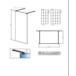 Перегородка для душу RADAWAY Walk-in Modo X Black I Factory 120 388324-54-57