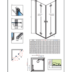 Душевая кабина RADAWAY Nes KDD B (80/80) 10024080-01-01L + 10024080-01-01R