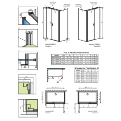 Душевая кабина RADAWAY Nes Black KDS II (90x70) 10033090-54-01R + 10040070-54-01