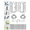 Душова кабіна RADAWAY Nes PTJ (80/80) 10052000-01-01L + 10052500-01-01