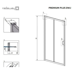 Душові двері Radaway Premium Plus DWJ 120 см 33313-01-01N