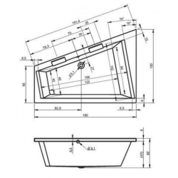 Ванна Riho Doppio 180х130 L BA91