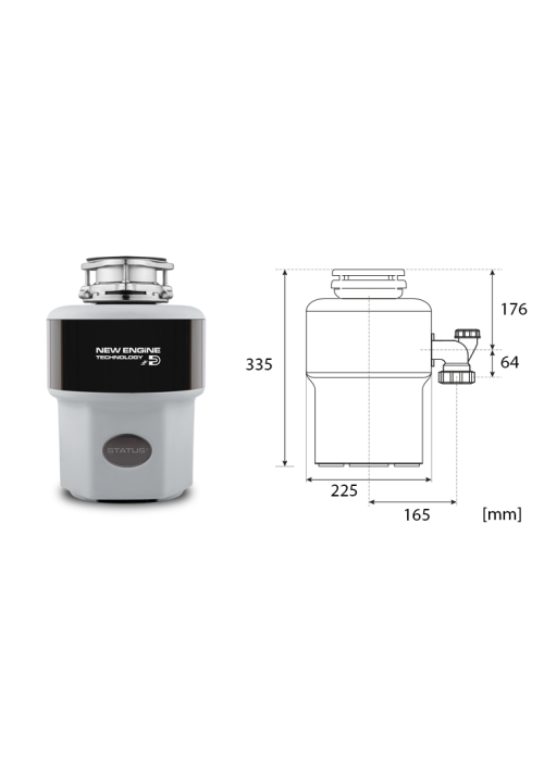 Подрібнювач харчових відходів STATUS Disposers Premium 400