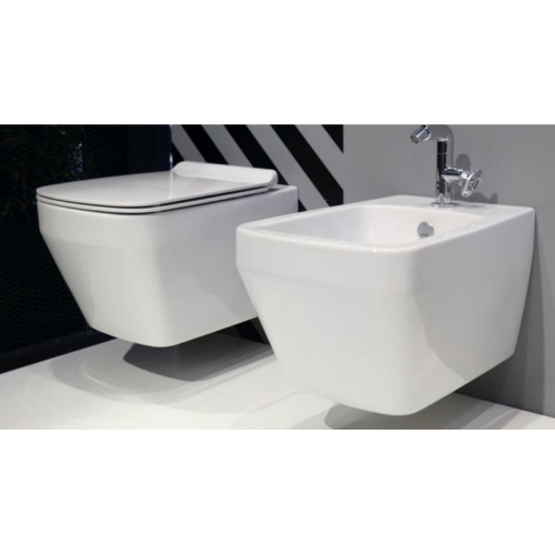 Унітаз підвісний Baden Baden BB 18 з кришкою Soft Close WHITE Glossy BB18/F87(85)/BB004