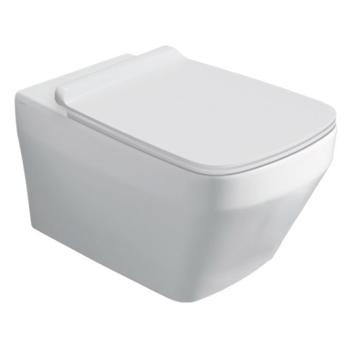 Унітаз підвісний Baden Baden BB 18 з кришкою Soft Close WHITE Glossy BB18/F87(85)/BB004