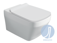 Унітаз підвісний Simas Baden Baden BB 18 з кришкою Soft Close WHITE Matte BB18/F87(85)/BB004WM SIMAS White matt