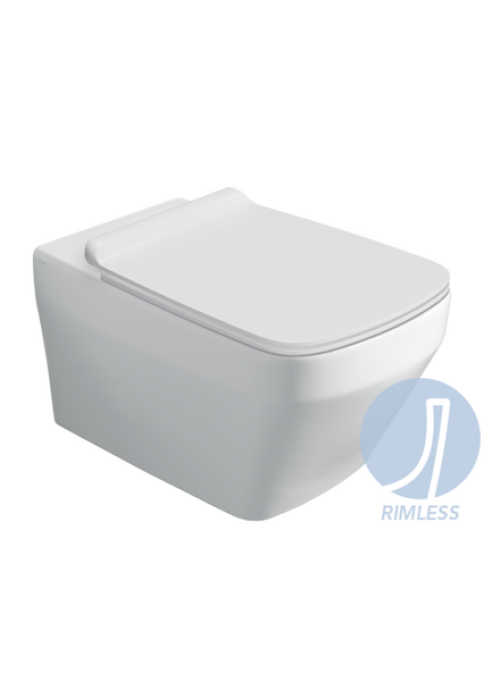 Подвесной унитаз Simas Baden-Baden BB 18 c кришкою Soft Close WHITE Matte BB18/F87(85)/BB004WM SIMAS White matt