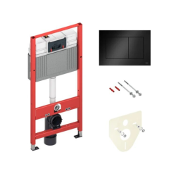 Інсталяція TECEbase + кнопка змиву TECEnow чорна матова+кріплення+прокладка, 1120мм, 9400414