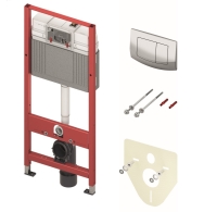Інсталяція TECEbase + кнопка змиву TECEambia хром глянцевий+кріплення+прокладка, 1120мм, 9.400.405