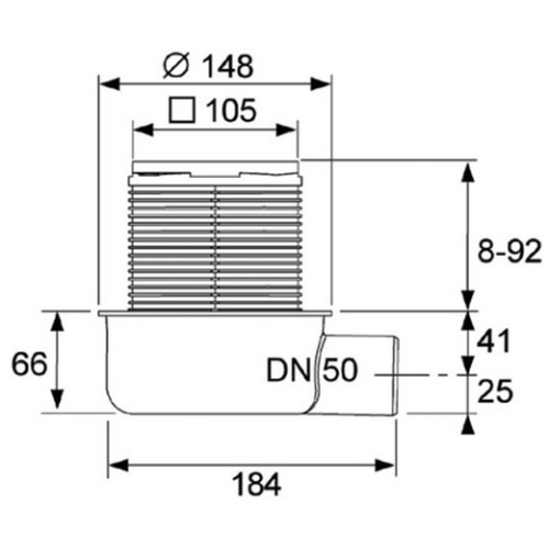 Зливний трап TECEdrainpoint S 50, без фланця, 3601050