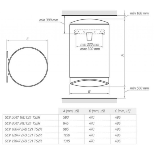 Водонагрівач TESY MODECO 100 л (GCV9S 1004724D C21 TS2RCP)