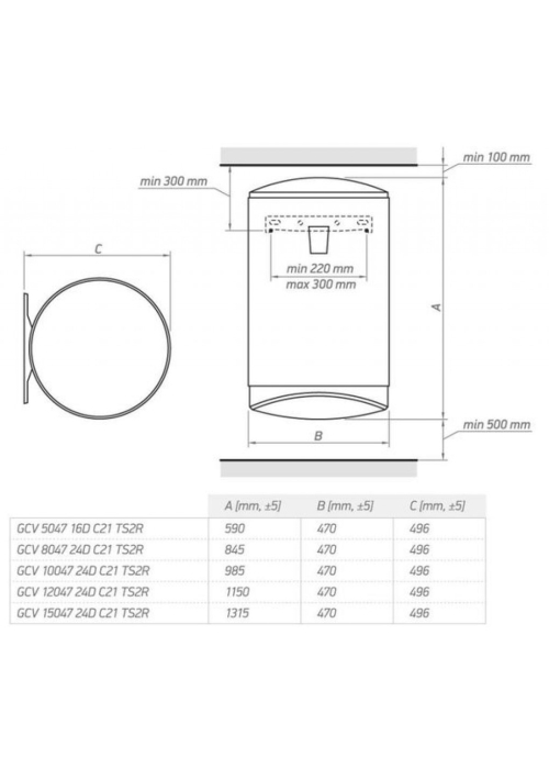 Водонагрівач TESY MODECO 100 л (GCV9S 1004724D C21 TS2RCP)