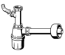 Сифон для раковини VIEGA без випуску зі штуцером