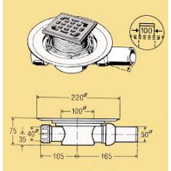 Трап VIEGA Advantix для ванної, горизонтальний D50 (557119)