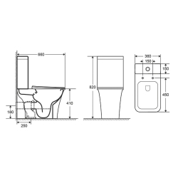 Унітаз-компакт IMPRESE ELANTA Rimless сидіння Duroplast Slim slow-closing i11545