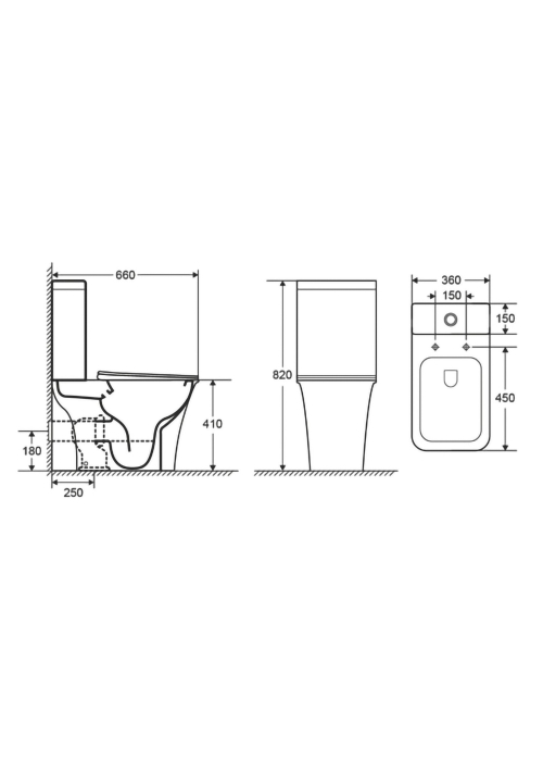 Унітаз-компакт IMPRESE ELANTA Rimless сидіння Duroplast Slim slow-closing i11545