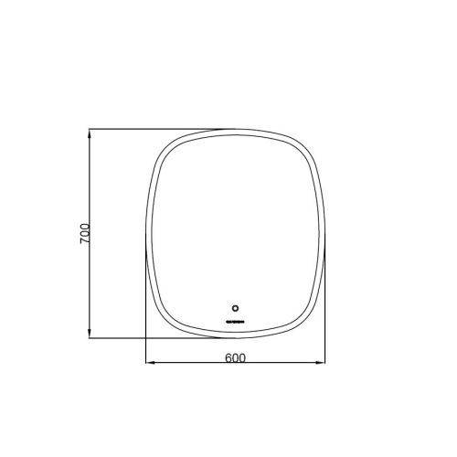 Дзеркало AQUA RODOS "Callisto" 60x70 см sensor з LED підсвічуванням, АР000102685