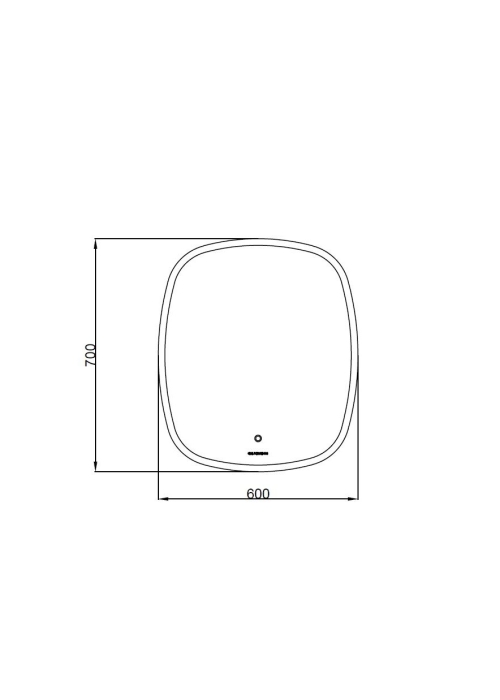 Дзеркало AQUA RODOS "Callisto" 60x70 см sensor з LED підсвічуванням, АР000102685