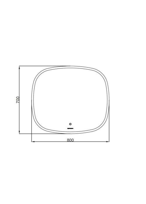 Дзеркало AQUA RODOS "Callisto" 80x70 см sensor з LED підсвічуванням, АР000102686