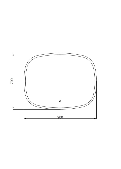 Дзеркало AQUA RODOS "Callisto" 90x70 см sensor з LED підсвічуванням, АР000102687