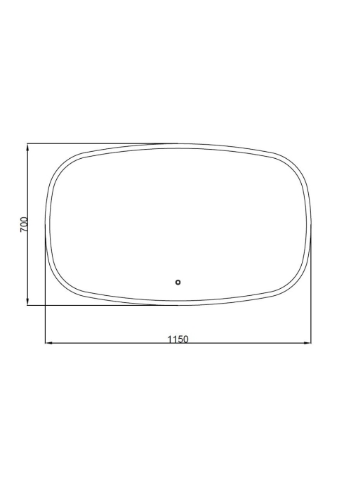 Дзеркало AQUA RODOS "Callisto" 115x70 см sensor з LED підсвічуванням, АР000102688