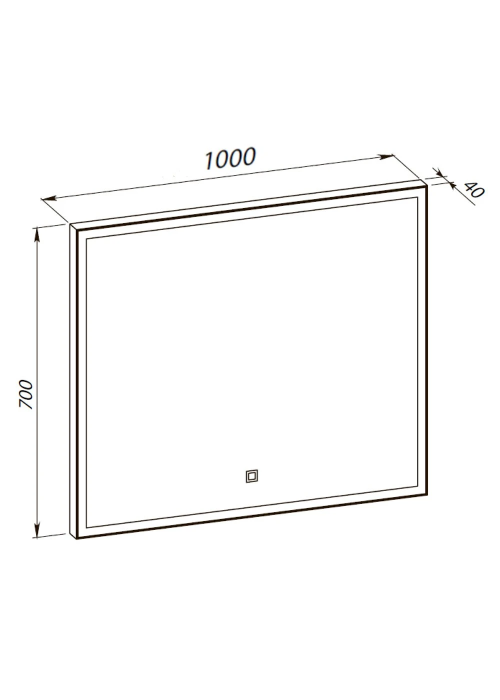 Дзеркало AQUA RODOS "Donato" white 100х70 sensor з підсвіткою, АР000113305