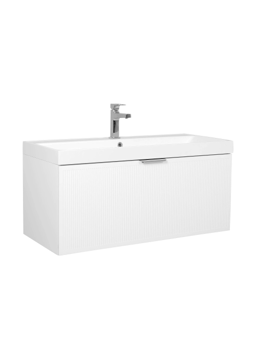 Тумба консольна AQUA RODOS Fabio 100 см з умивальником "Fabio", АР000127308 (Білий матовий)