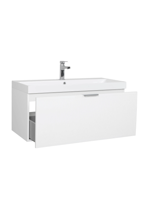 Тумба консольна AQUA RODOS Fabio 100 см з умивальником "Fabio", АР000127308 (Білий матовий)