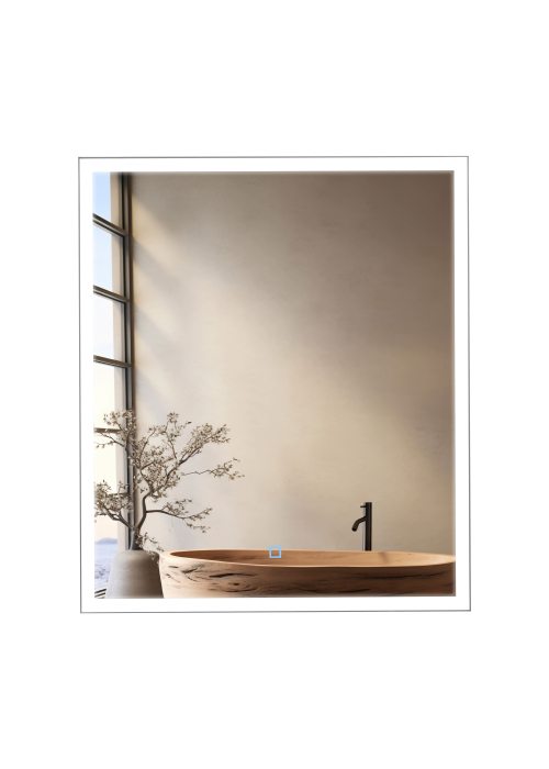 Дзеркало Aqua Rodos Luce black 60x70, сенсор, підсвітка, АР000112804