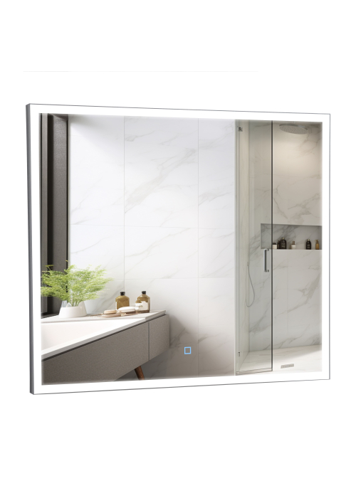 Дзеркало Aqua Rodos Luce black 80x70, сенсор, підсвітка, АР000112805