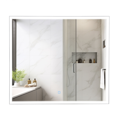 Дзеркало Aqua Rodos Luce black 80x70, сенсор, підсвітка, АР000112805